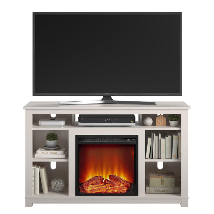 Edgewood Fireplace TV Stand for TVs up to 55 Inch - Ivory Pine