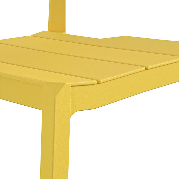 Poolside Collection Chandler Stacking Dining Chairs Indoor/Outdoor, Set of 2 - Yellow - 2-Pack