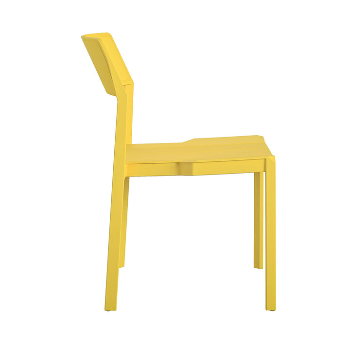 Poolside Collection Chandler Stacking Dining Chairs Indoor/Outdoor, Set of 2 - Yellow - 2-Pack