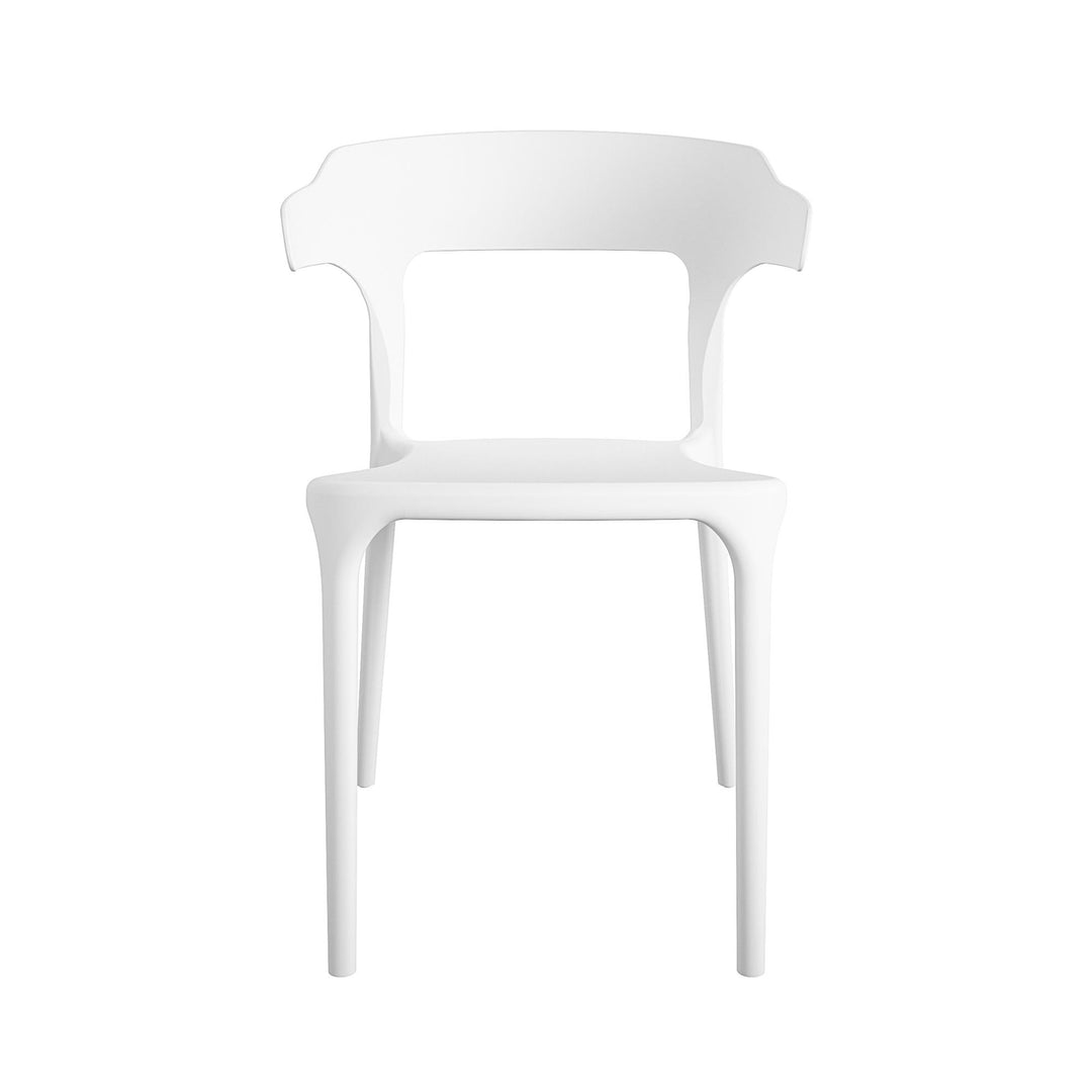 Poolside Gossip Felix Stacking Dining Chairs, Indoor/Outdoor, Set of 2 - White - 2-Pack