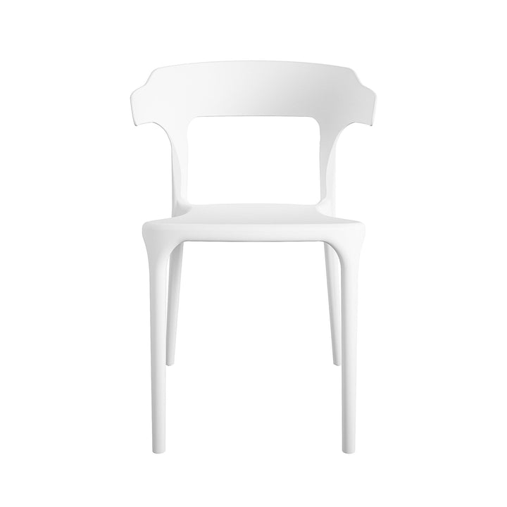 Poolside Gossip Felix Stacking Dining Chairs, Indoor/Outdoor, Set of 2 - White - 2-Pack