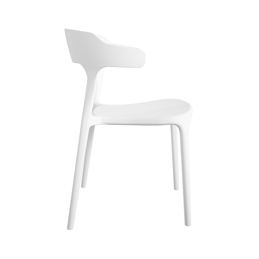 Poolside Gossip Felix Stacking Dining Chairs, Indoor/Outdoor, Set of 2 - White - 2-Pack