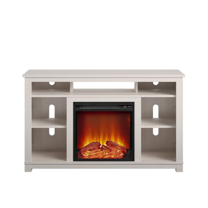 Edgewood Fireplace TV Stand for TVs up to 55 Inch - Ivory Pine