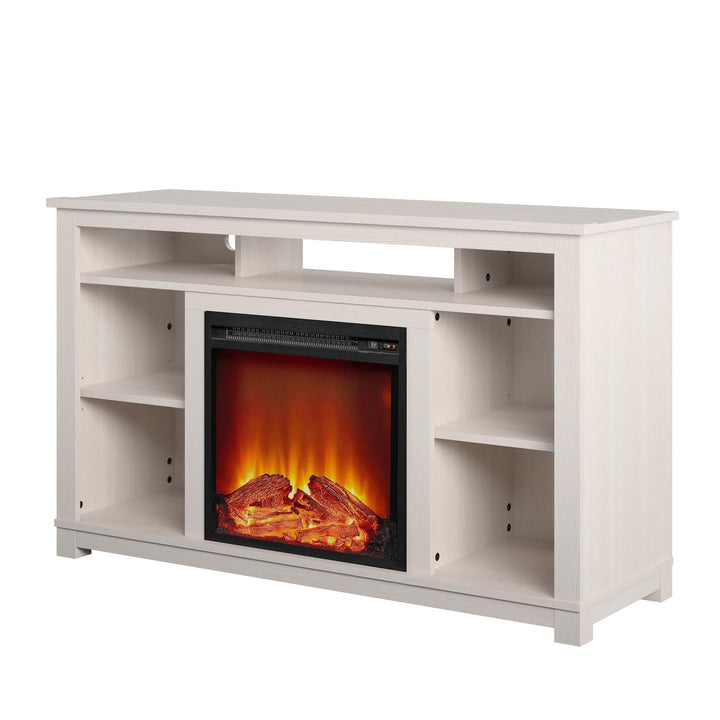 Edgewood Fireplace TV Stand for TVs up to 55 Inch - Ivory Pine