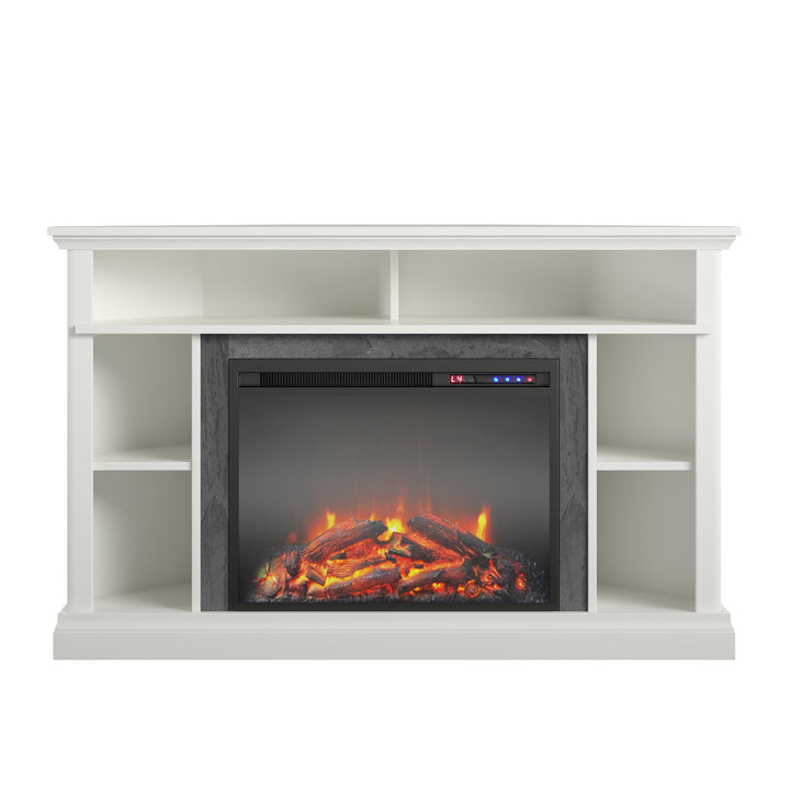 Overland Electric Corner Fireplace for TVs up to 50 Inches - White