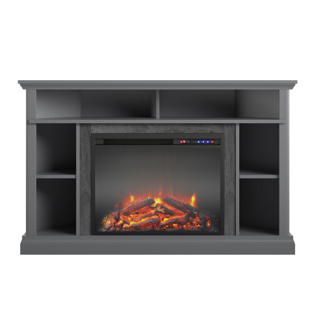Overland Electric Corner Fireplace for TVs up to 50 Inches - Graphite Grey