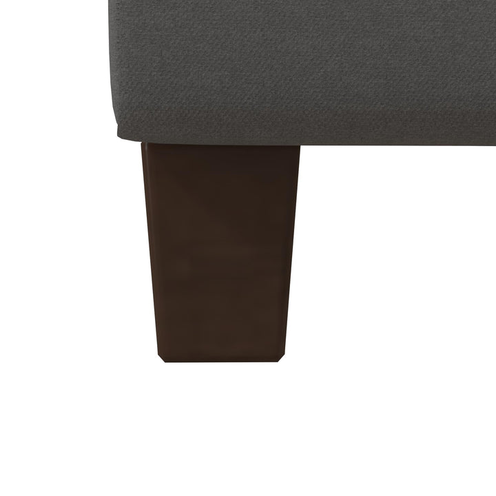 Rose Upholstered Bed with Button Tufted Detail - Gray - Twin