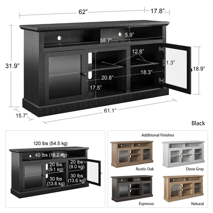 Chicago TV Stand for TVs up to 65" - Natural