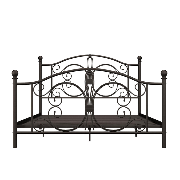 Best Victorian Metal Bed with Slats -  Bronze  -  Queen
