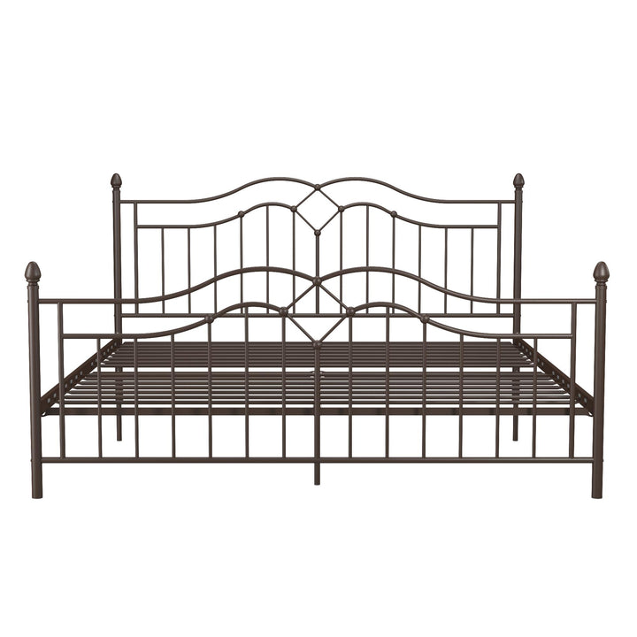 Tokyo Metal Bed with Headboard -  Bronze  -  King