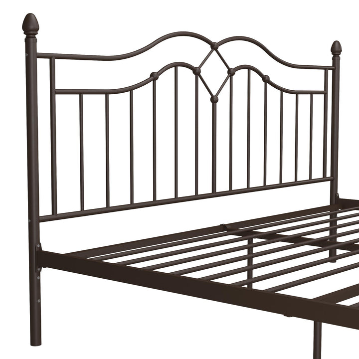 Tokyo Bed with Metal Slats -  Bronze  -  King