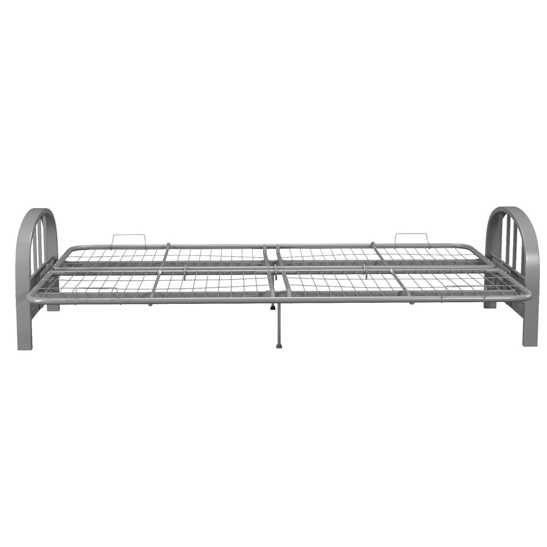 Ailee Metal Full Size Futon Frame with Multiple Reclining Positions - Silver