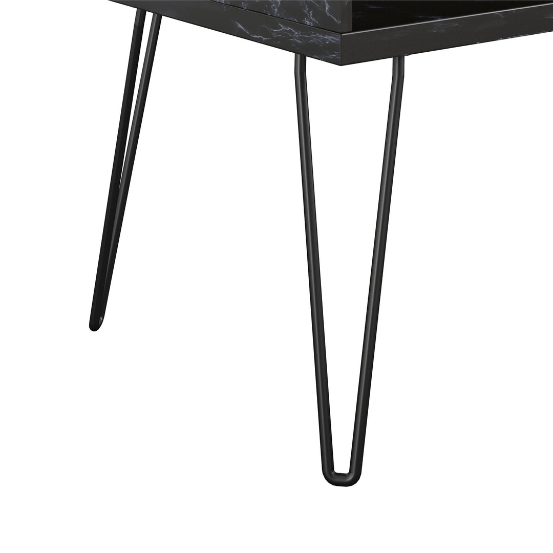 Athena TV Stand for TVs up to 42 Inches - Black Marble