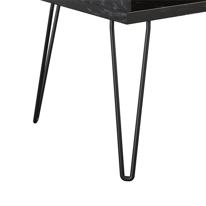 Athena TV Stand for TVs up to 42 Inches - Black Marble