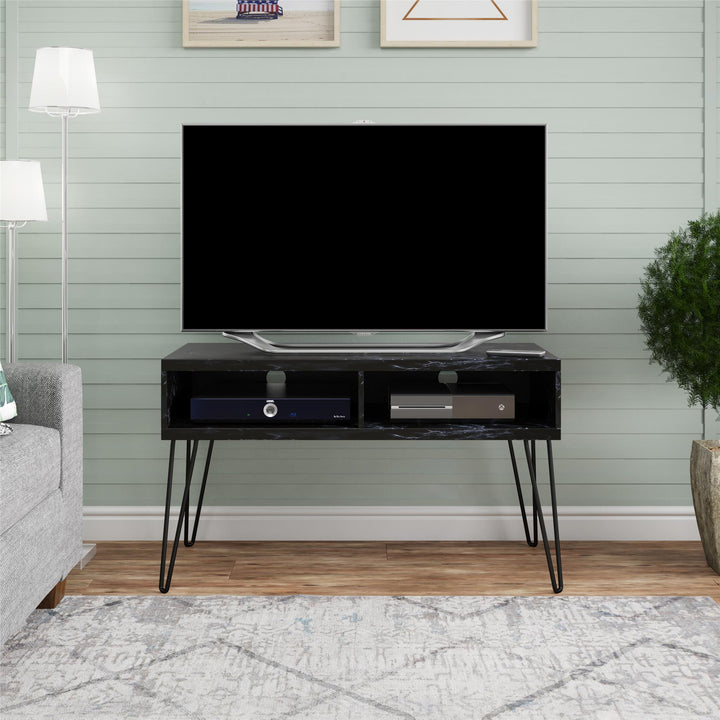Athena TV Stand for TVs up to 42 Inches - Black Marble