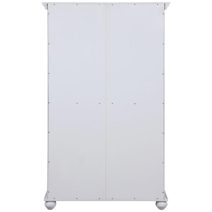 Aaron Lane Tall Bookcase with 2 Sliding Glass Doors - White