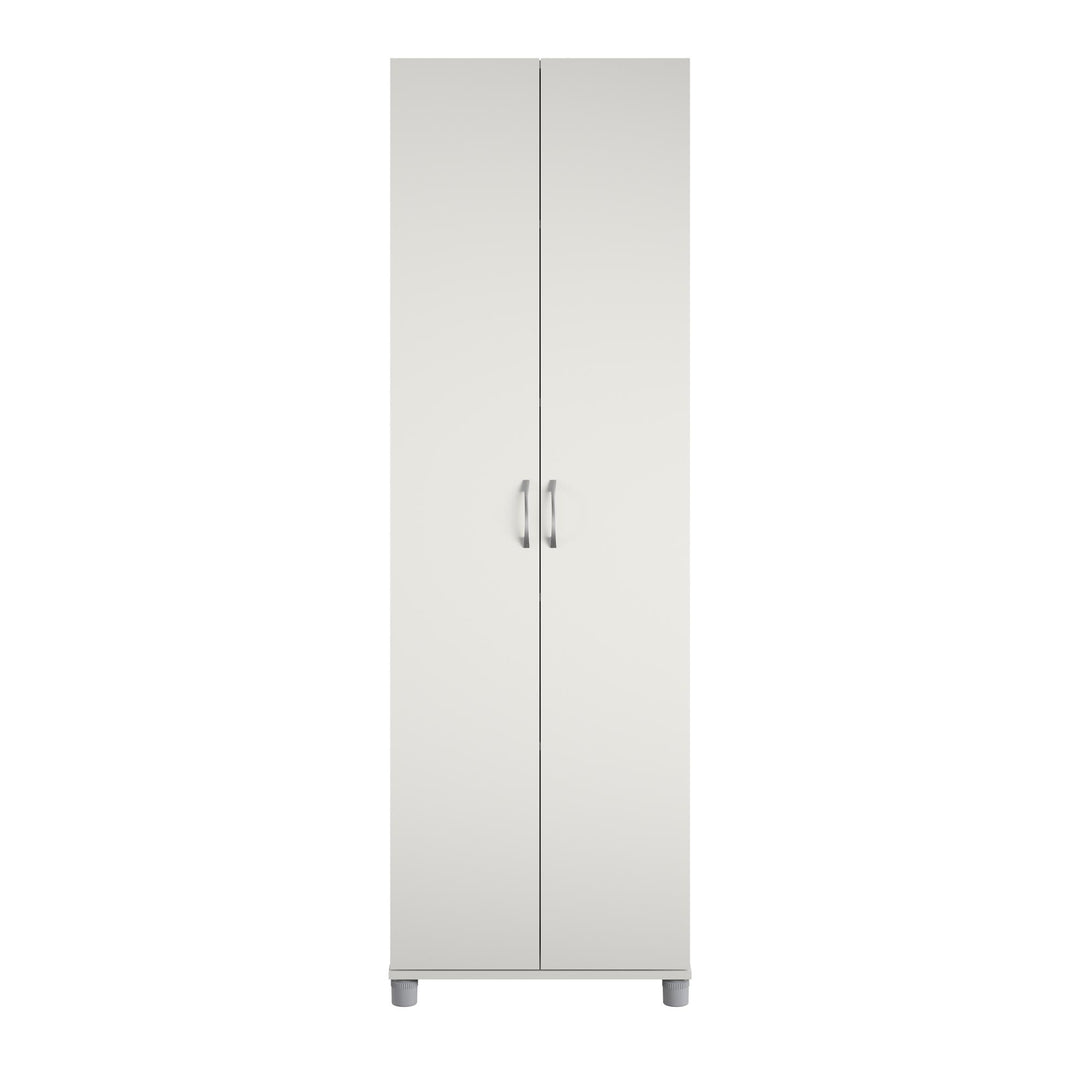Basin 24 Inch 2 Door Utility Storage Cabinet - White