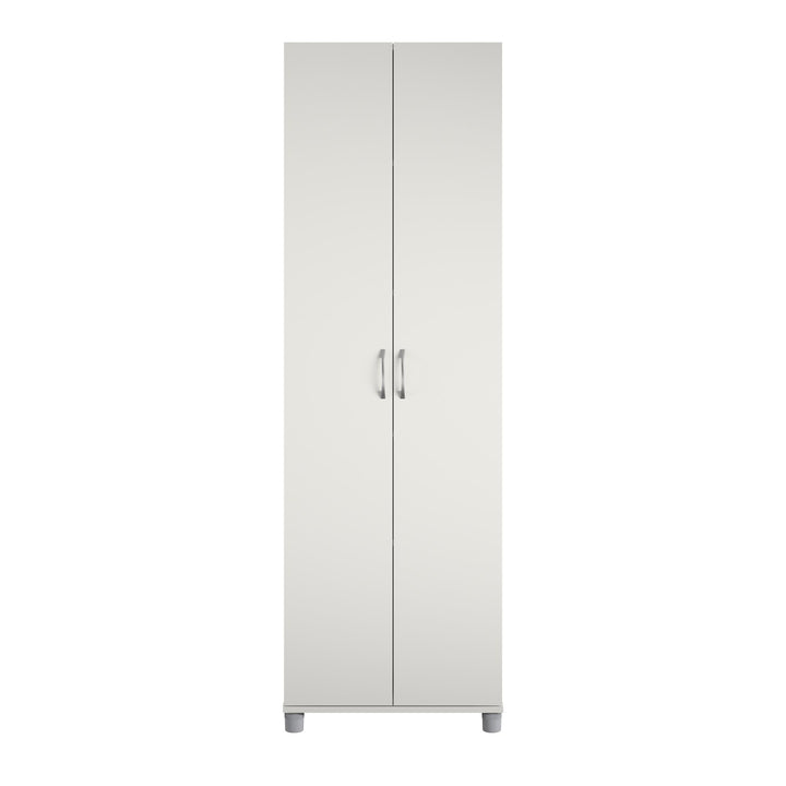 Basin 24 Inch 2 Door Utility Storage Cabinet - White