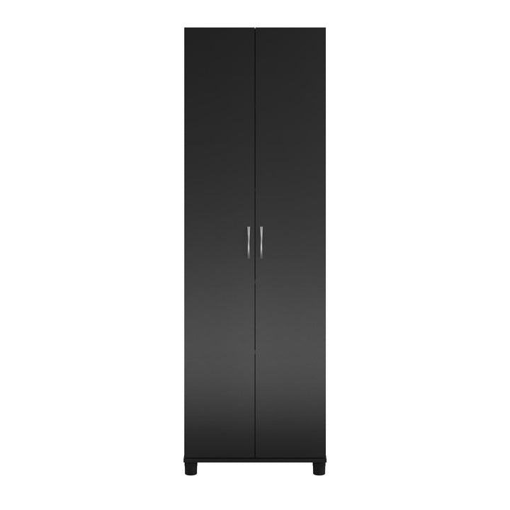 Basin 24 Inch 2 Door Utility Storage Cabinet - Black