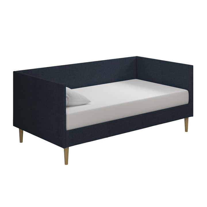 Franklin Mid Century Upholstered Daybed Contemporary Design - Blue Linen - Twin