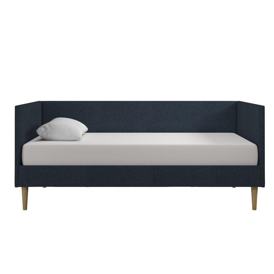 Franklin Mid Century Upholstered Daybed Contemporary Design - Blue Linen - Twin