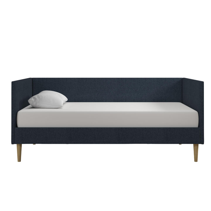 Franklin Mid Century Upholstered Daybed Contemporary Design - Blue Linen - Twin