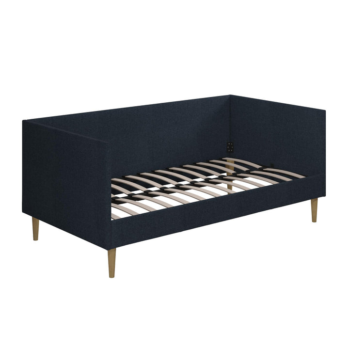 Franklin Mid Century Upholstered Daybed Contemporary Design - Blue Linen - Twin