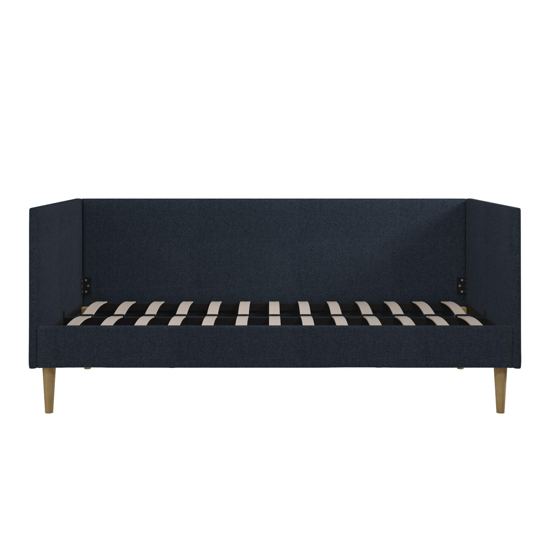 Franklin Mid Century Upholstered Daybed Contemporary Design - Blue Linen - Twin