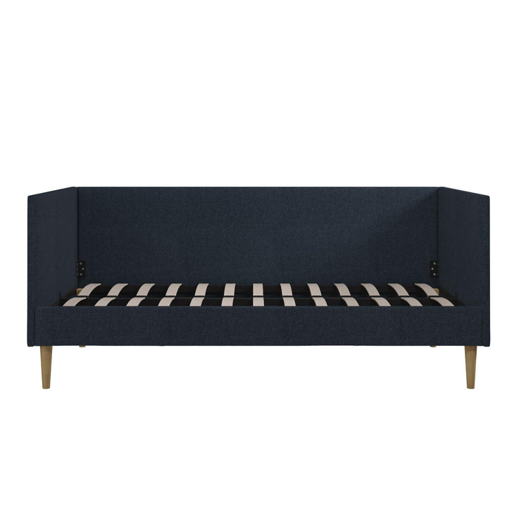 Franklin Mid Century Upholstered Daybed Contemporary Design - Blue Linen - Twin