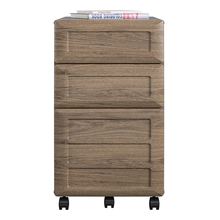 Pursuit Mobile File Cabinet - Rustic Oak