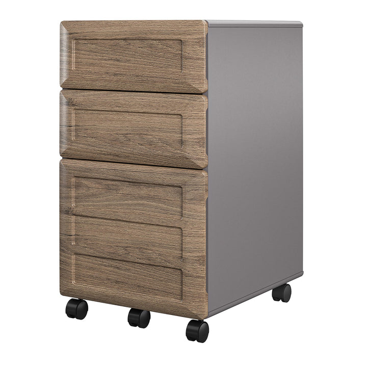 Pursuit Mobile File Cabinet - Rustic Oak