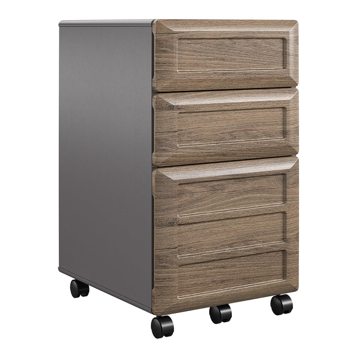 Pursuit Mobile File Cabinet - Rustic Oak