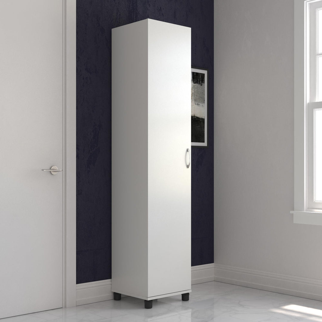 Basin 16 Inch Closed Door Utility Storage Cabinet - White