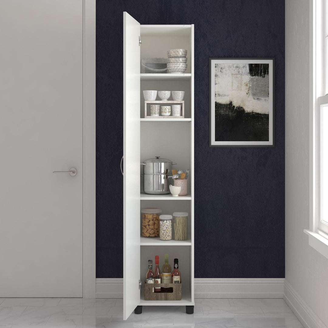Basin 16 Inch Closed Door Utility Storage Cabinet - White