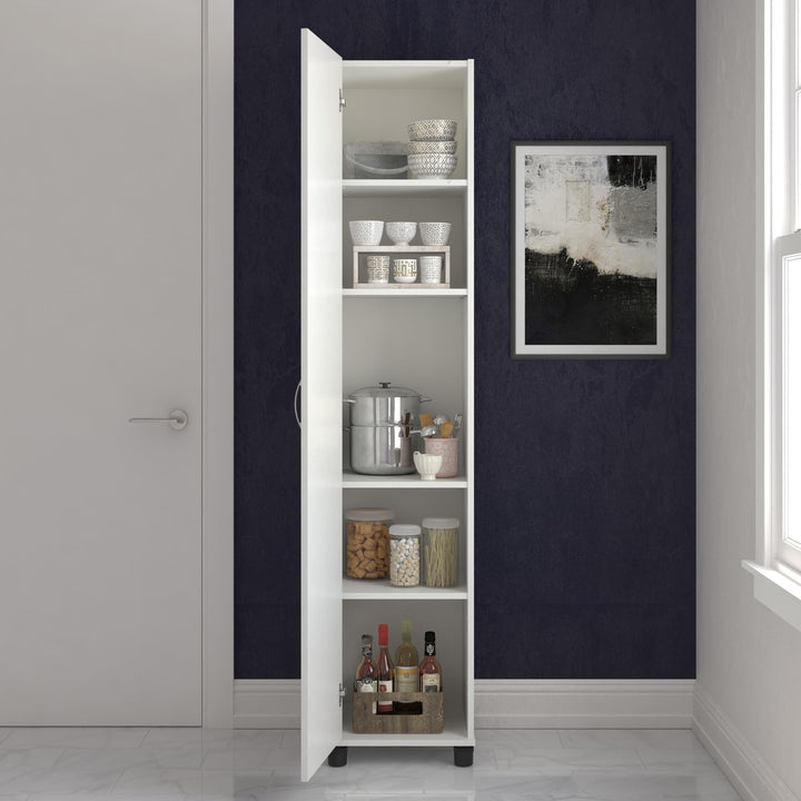 Basin 16 Inch Closed Door Utility Storage Cabinet - White