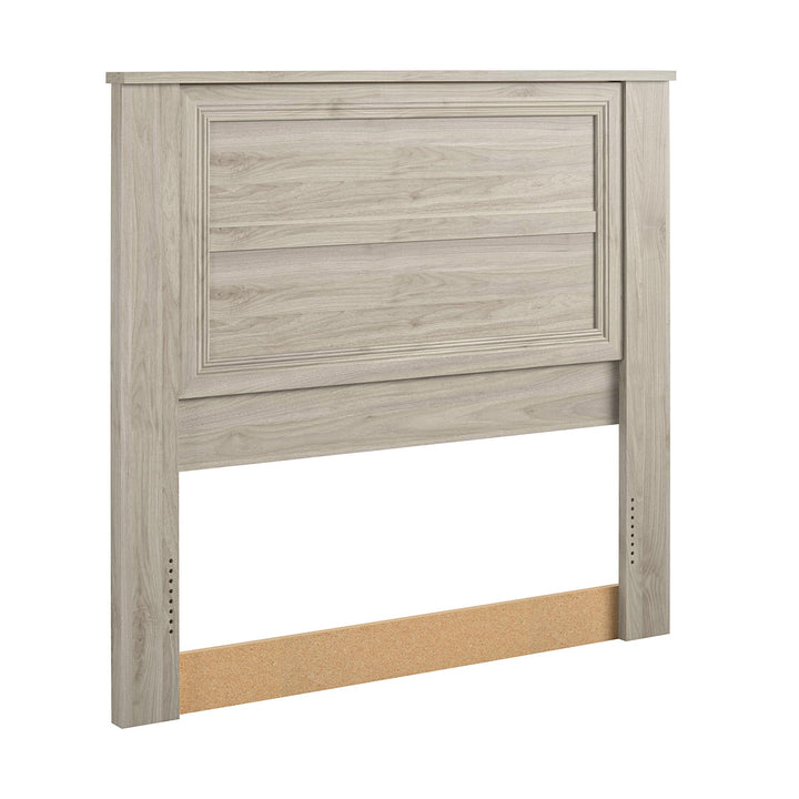 Twin size headboard with elegant mouldings -  Light Walnut - Twin
