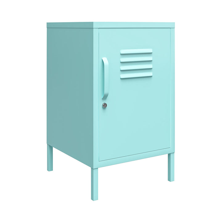 Cache 1 Door Metal Locker End Table - Spearmint