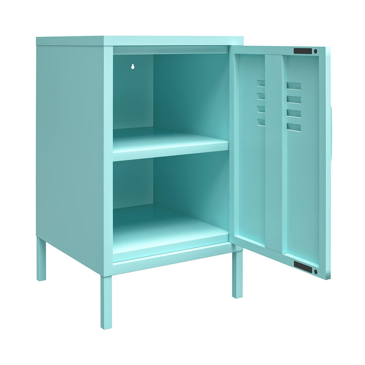 Cache 1 Door Metal Locker End Table - Spearmint