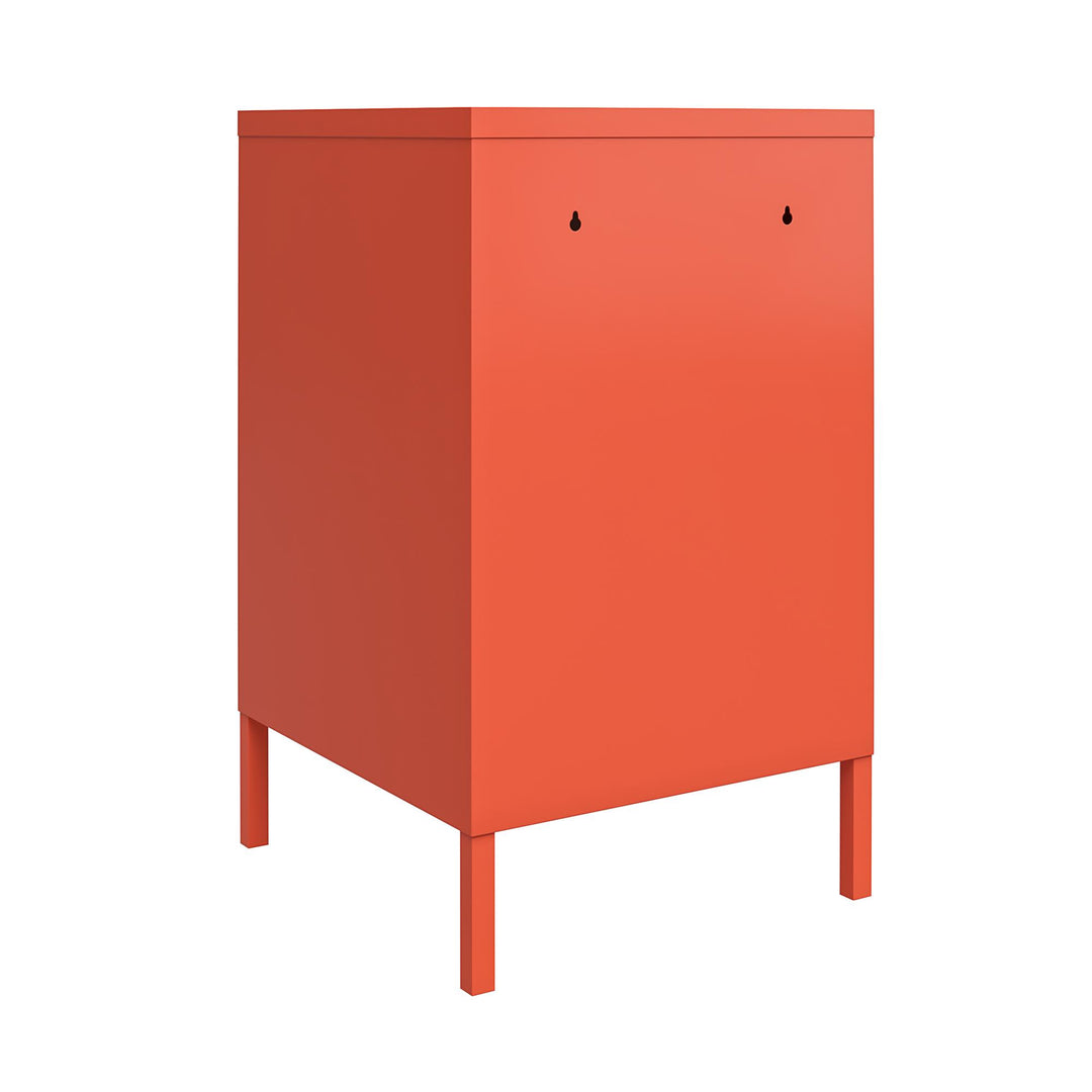 Cache 1 Door Metal Locker End Table - Orange