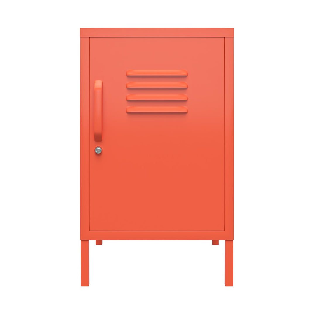 Cache 1 Door Metal Locker End Table - Orange