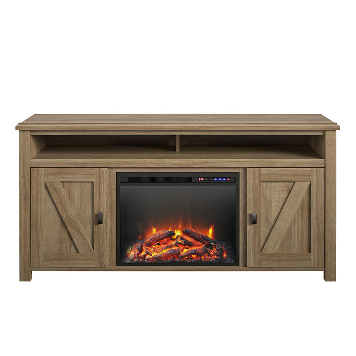 Farmington Electric Fireplace TV Console for TVs up to 60 Inch - Natural