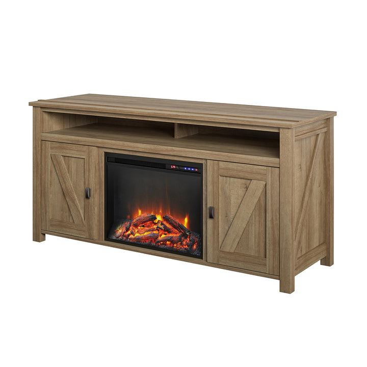 Farmington Electric Fireplace TV Console for TVs up to 60 Inch - Natural