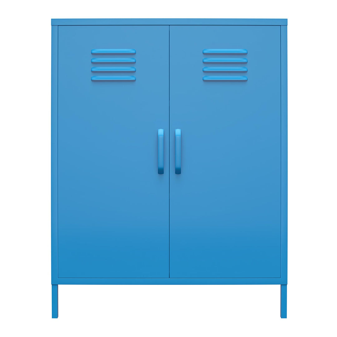 Cache 2 Door Metal Locker Storage Cabinet - Bright Blue