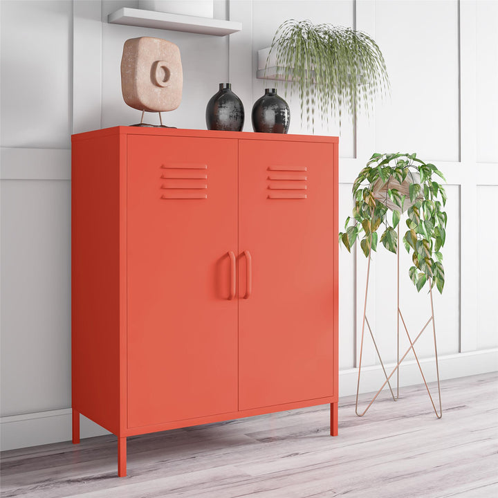 Maximize space with Cache locker cabinet -  Orange