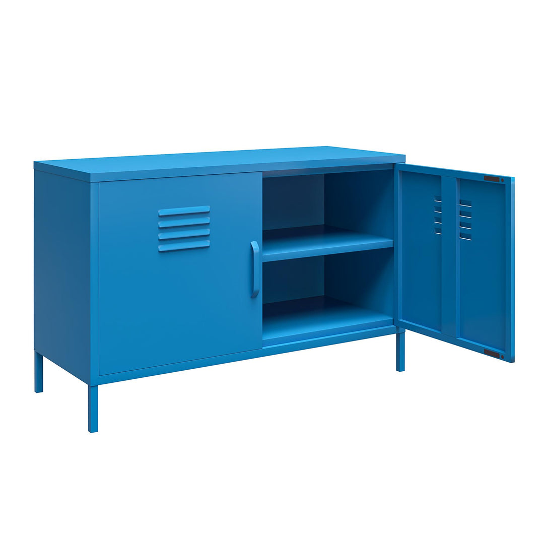 Cache 2 Door Metal Locker Accent Cabinet - Bright Blue