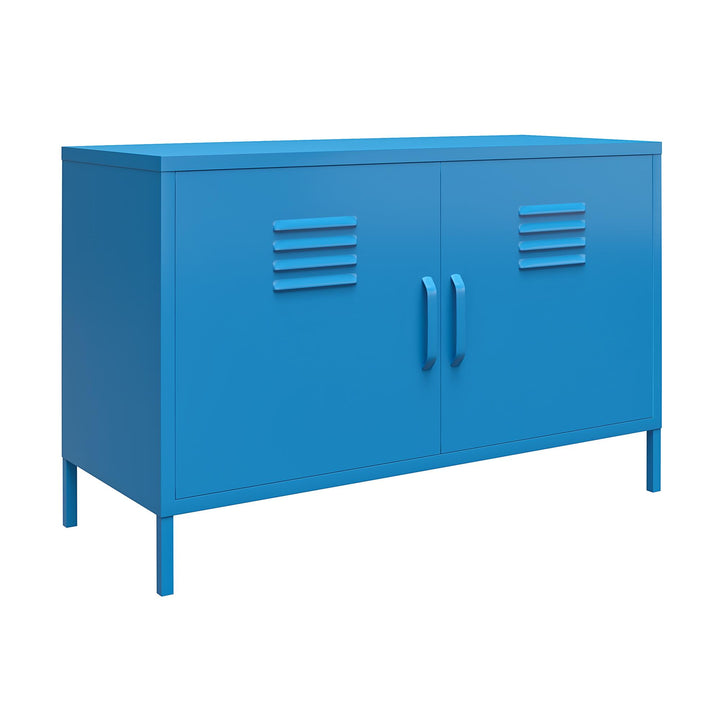 Cache 2 Door Metal Locker Accent Cabinet - Bright Blue