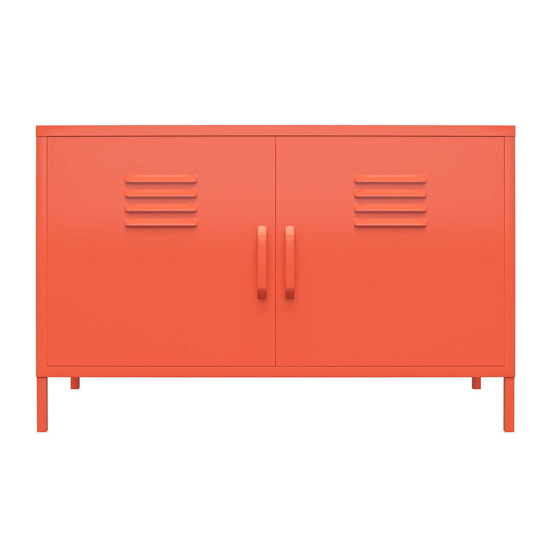 Cache 2 Door Metal Locker Accent Cabinet - Orange