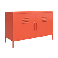 Cache 2 Door Metal Locker Accent Cabinet
