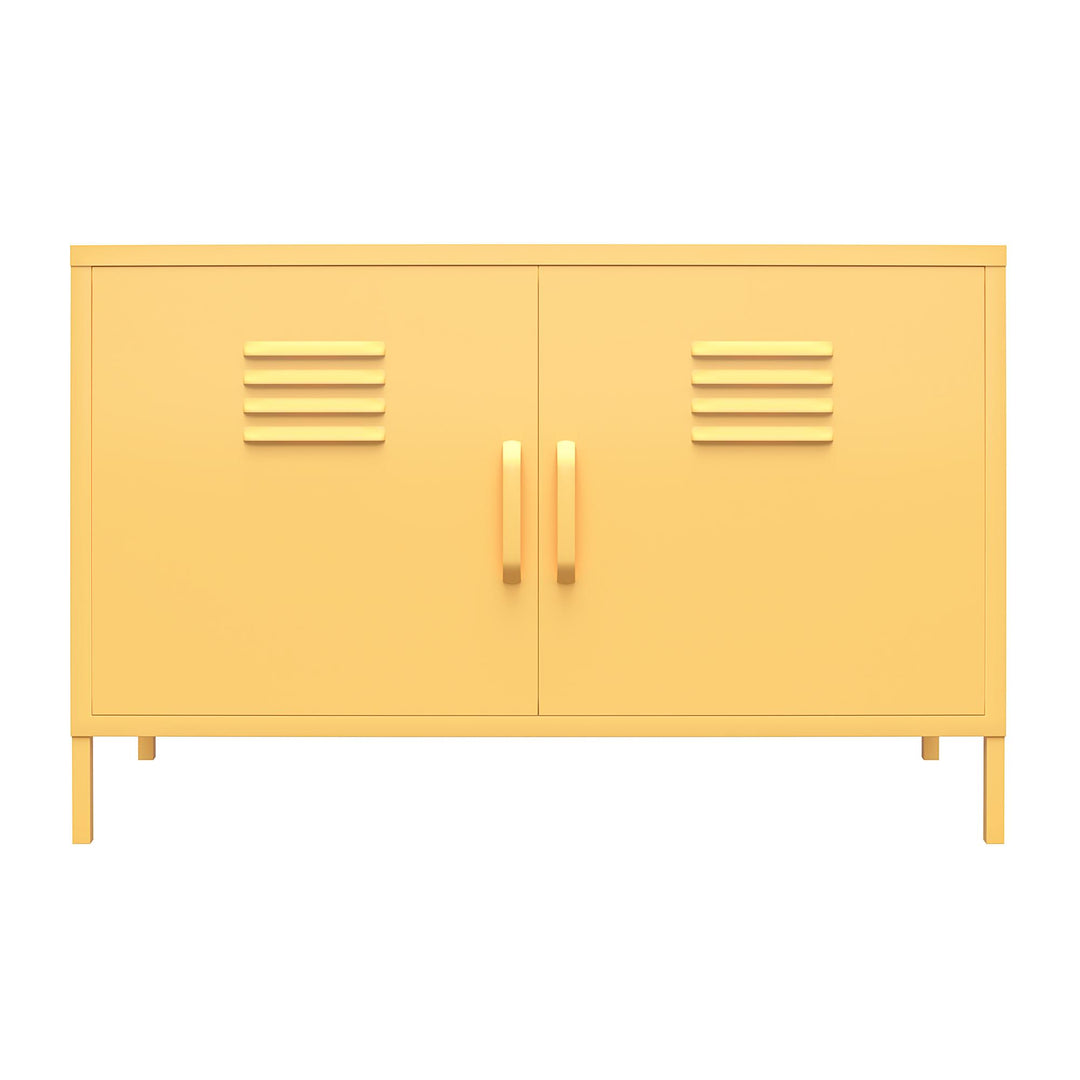 Cache 2 Door Metal Locker Accent Cabinet - Yellow