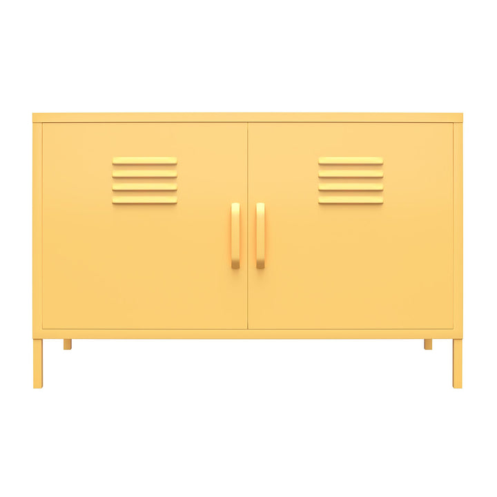 Cache 2 Door Metal Locker Accent Cabinet - Yellow